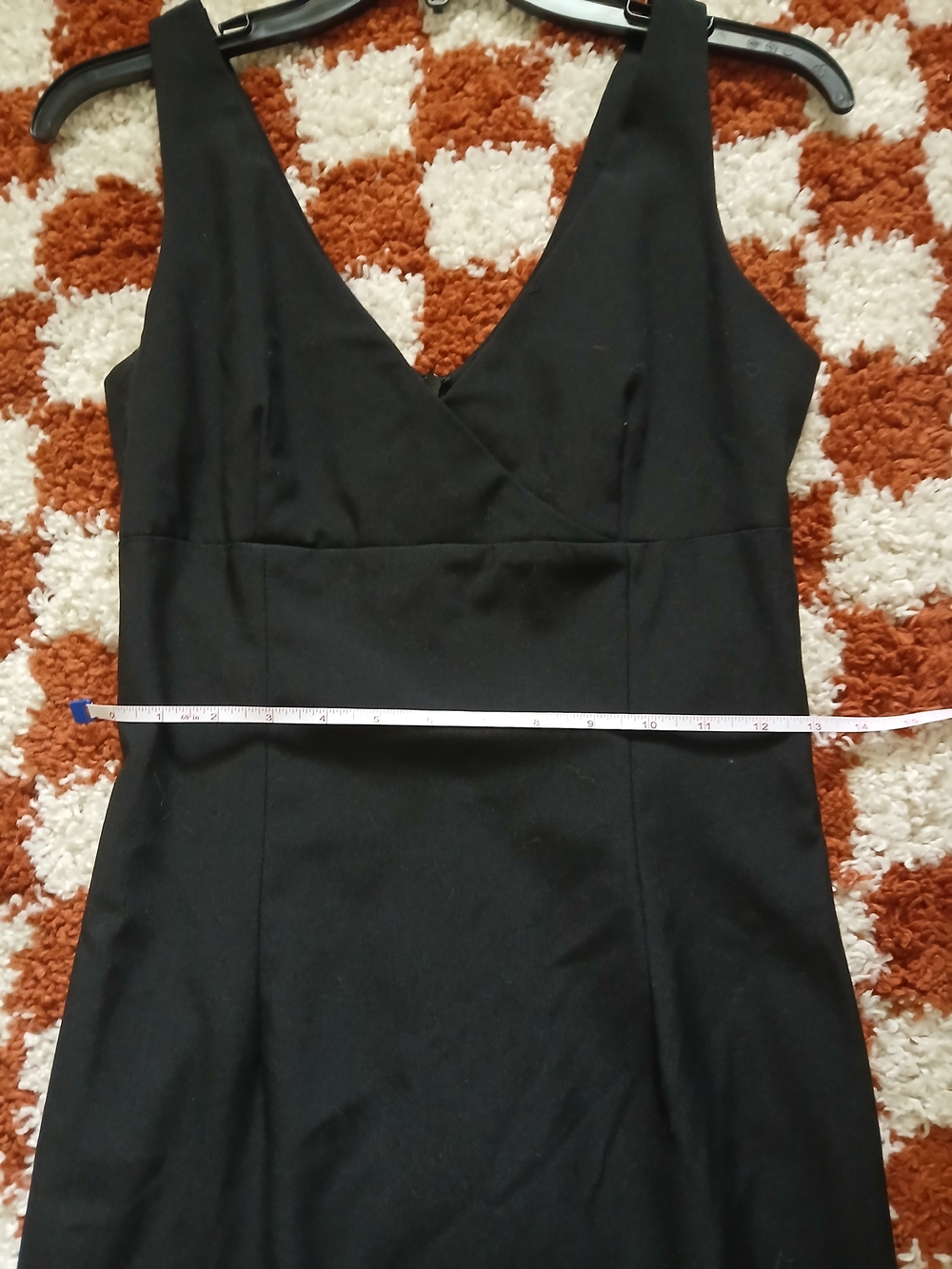 Vintage 90s Black V-Neck Dress - Picture 8 of 10